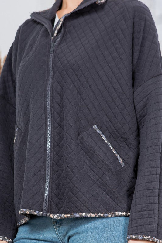 Dark Quilted Jacket