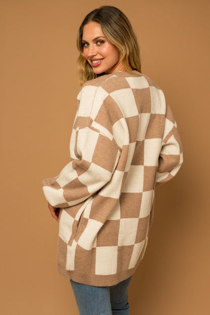 Checker Cardigan