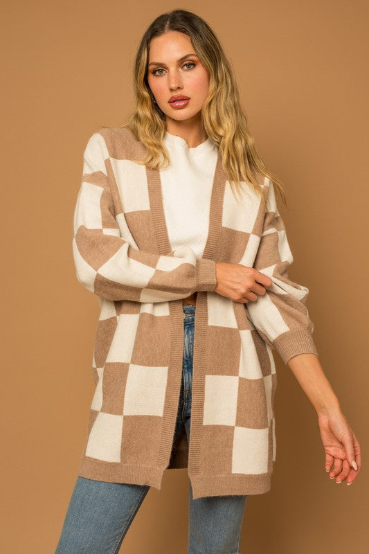 Checker Cardigan