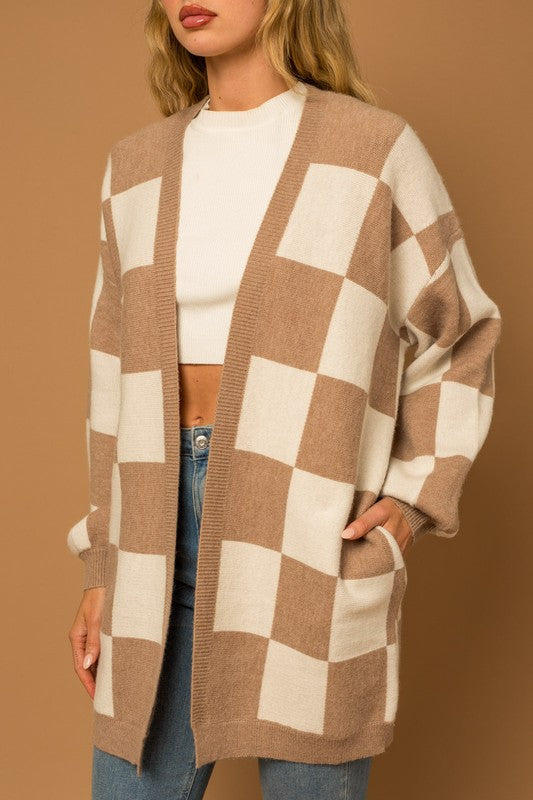 Checker Cardigan