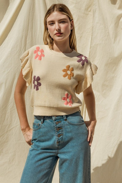 Floral Knit Top