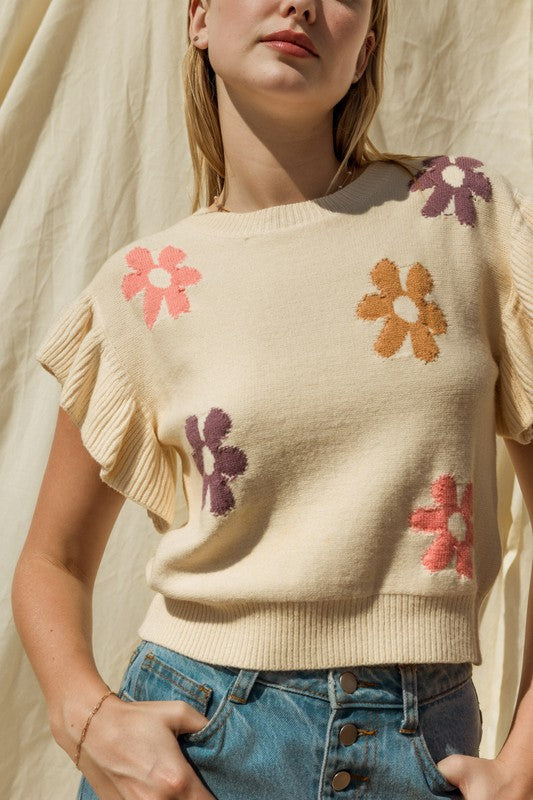 Floral Knit Top