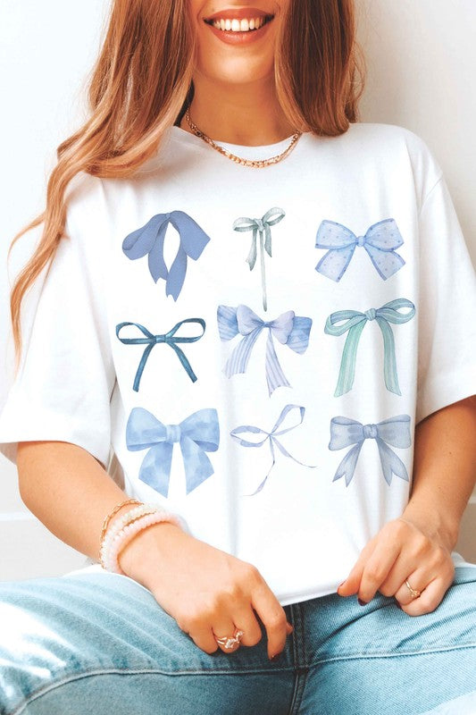 Blue Bow Tee