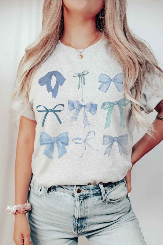 Blue Bow Tee