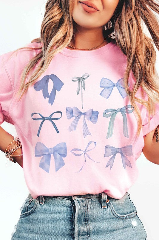 Blue Bow Tee