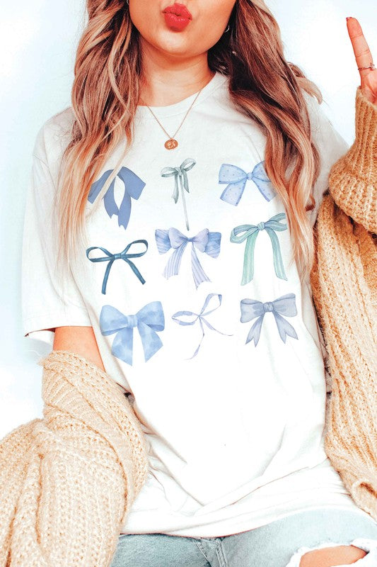 Blue Bow Tee